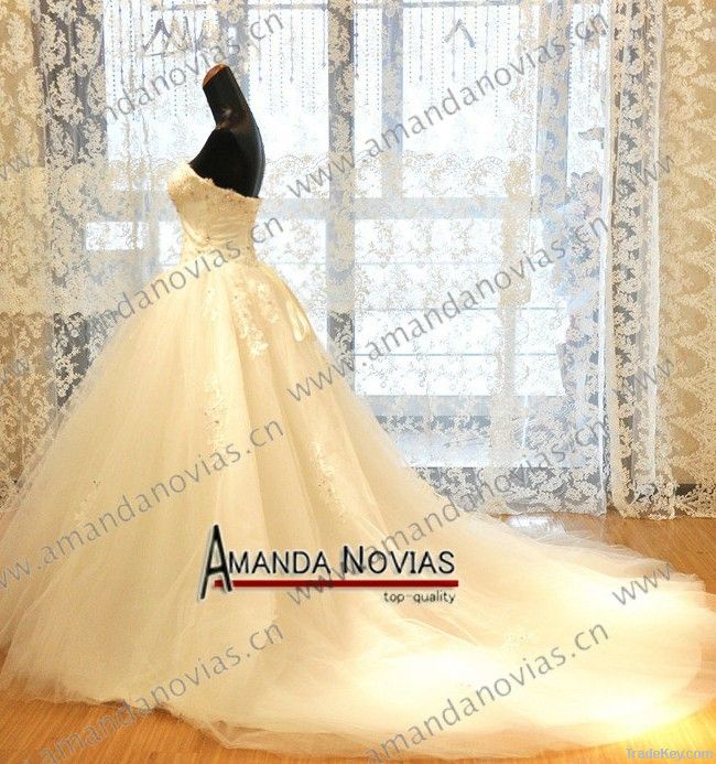 2013 Stunning Latest New Puffy Wedding Dress Princess Real Sample