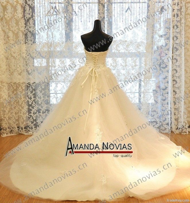 2013 Stunning Latest New Puffy Wedding Dress Princess Real Sample