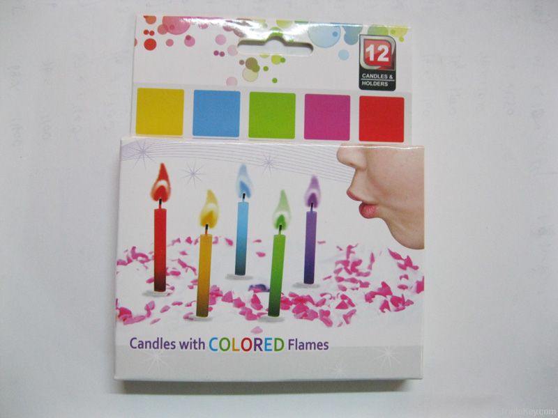 2013 newest design birthday color flame cupcake candles