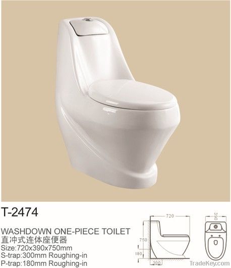 Ceramic One Piece Toilet