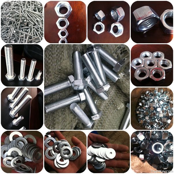 M.S HEX NUTS AND BOLTS ZINC M6 M8 M10 -M36 DIN934 DIN933 DIN558 DIN555