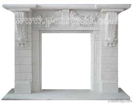White sandstone Fireplace