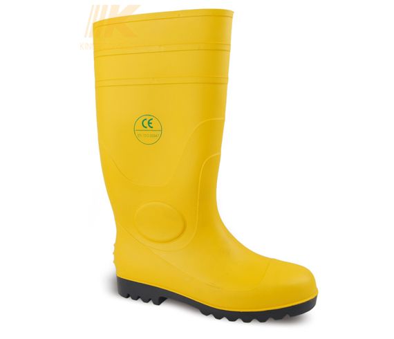 Yellow PVC Upper Steel S5 Safety PVC Boots KSF0035