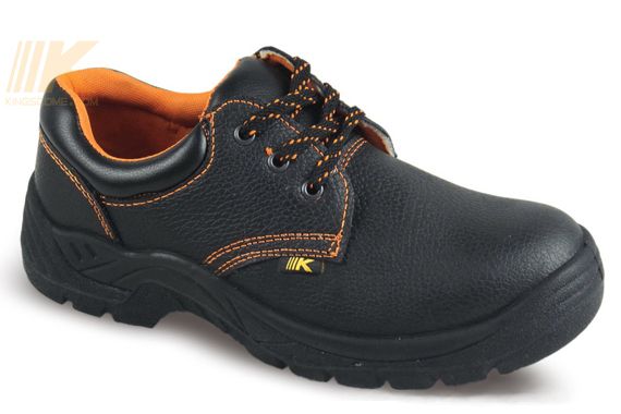 Black Action Leather Steel S1P Safety Shoes KSF0066