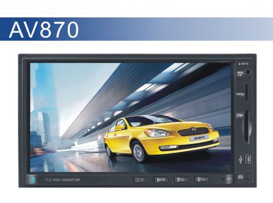 AV870(C) 2DIN Universal 30 Stations Car Audio With GPS and TV EQ AM FM USB SD RCA 12V 40W 