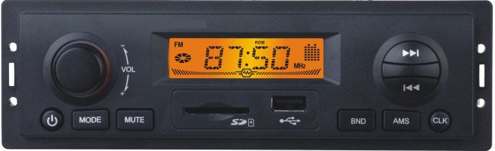 AV57 12V Car Radio Support FM MP3 USB SD RCA Output 9W Small Power