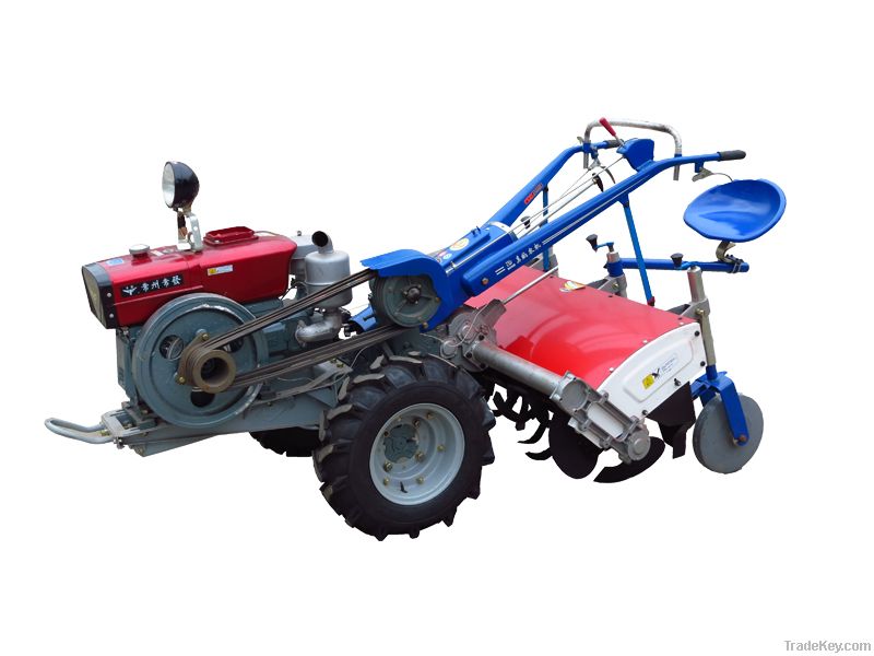 Rotary tilling ridger/tractor