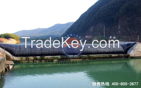 Water inflatable rubber dam