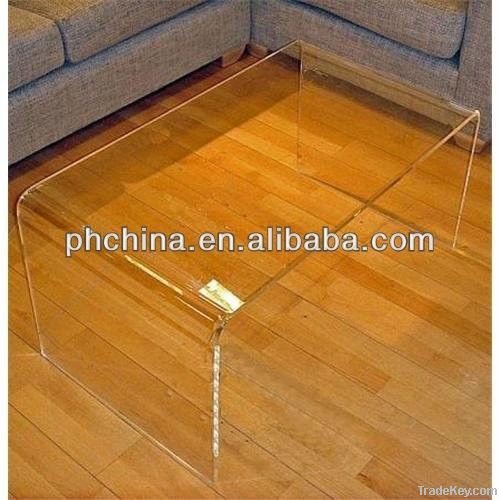 Clear Acrylic Coffee Table, Transparent Console Table, Lucite Furniture