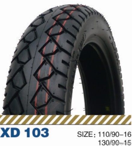 Tubeless tire for motorbike