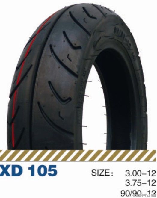 Tubeless tire for motorbike