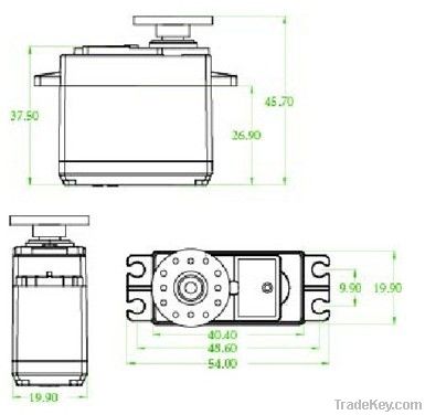 Manufacture Best Quality 9KG Analog Mental RC Servo For Boat, Copter