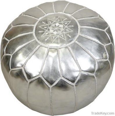 Moroccan Leather Pouffes - Ottoman Foot Stool