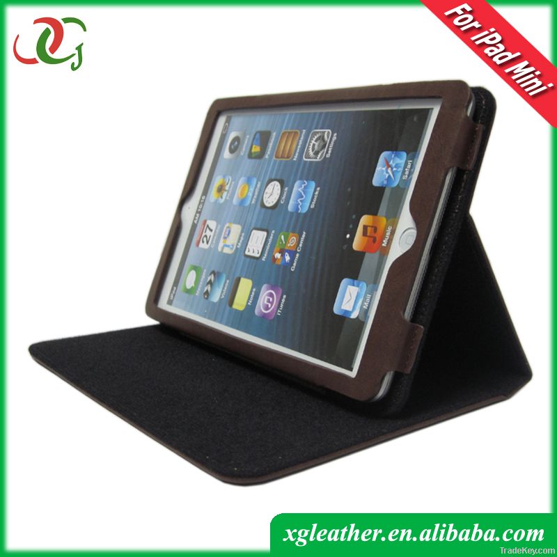 stand leather cover for ipad mini