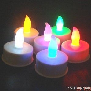 Yellow led tealight with holiday, led candle light