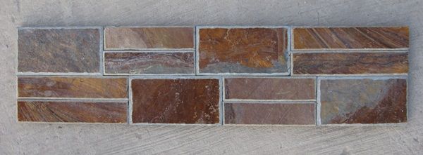 Chinese rusty slate wall cladding panel stone 