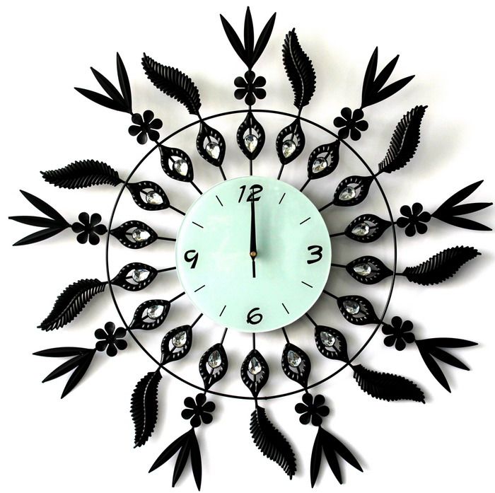 Top Quality Iron Wrought Cystal Wall Clock