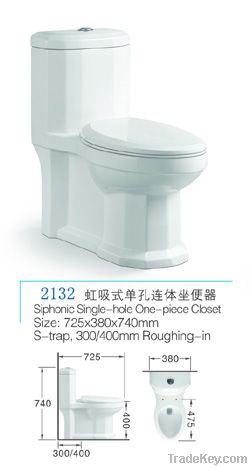 Ceramic Siphonic Single-hole toilet bowl 2132