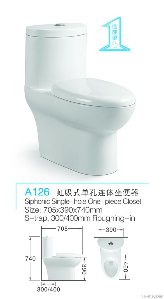 Bathroom Sanitary Ware Siphonic Ceramic Toilet 2126