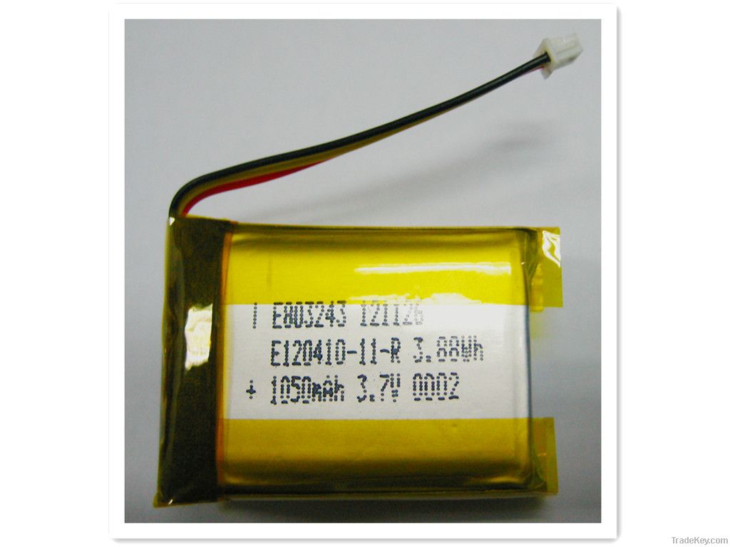 3.7V two 1050cell in parallel li-po battery pack w/PCB JST connector