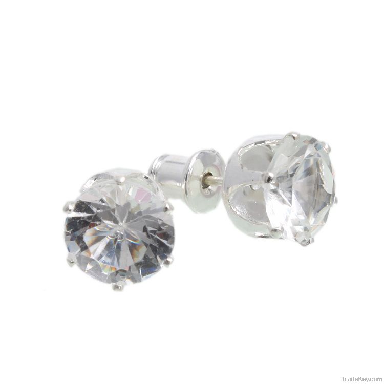 Cubic zirconia stud earrings