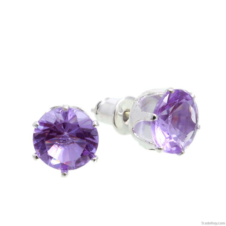 Cubic zirconia stud earrings