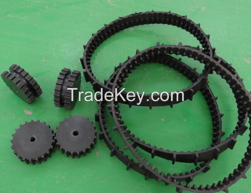 Supply high quality robot rubber track(32*12.7*48)