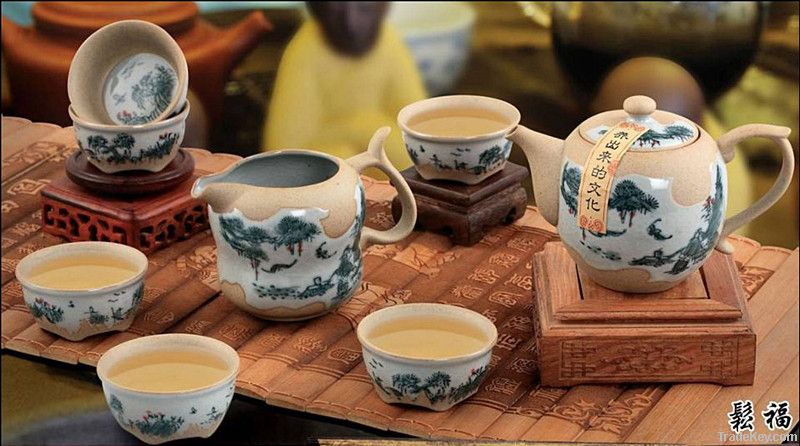 China Ceramic tea set, Blue and White ceramics series.