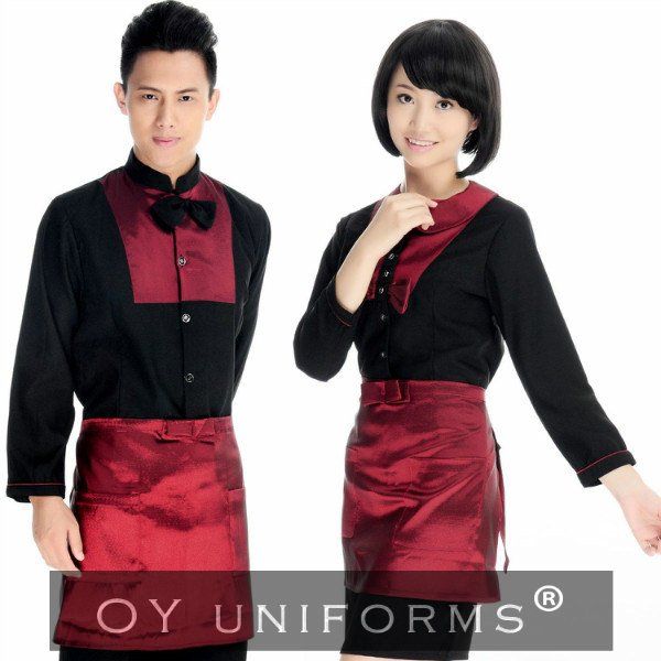 Wholesale Restaurant & Hotel Waitress Work Staff Uniforms Long Sleeves