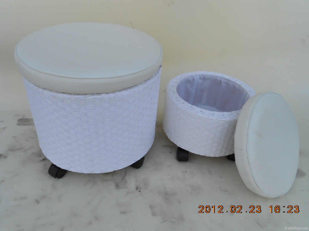 Paper rope ottoman & Stool