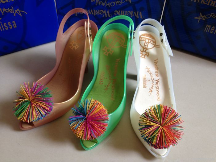 Women Jelly Heels Colorful Ball Plastic Shoes Open toe