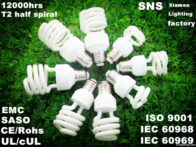 half spiral energy saving lighting bulb xiamen factory