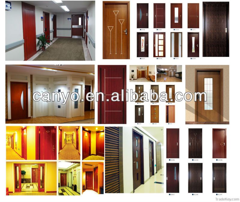 PVC doors interior solid wooden design PVC doors