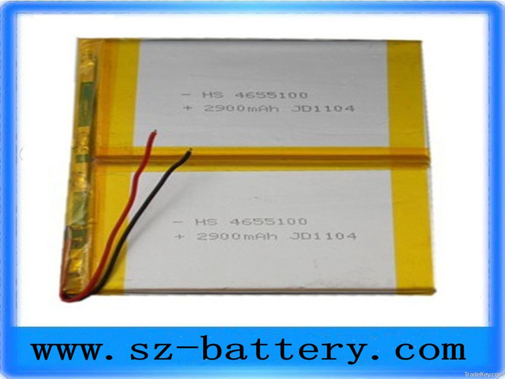 Rechargeable Lithium Polymer Battery 2900mAh 46110100 for Tablet PC