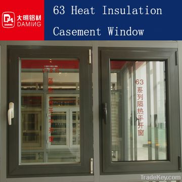 Thermal Break Aluminium Casement Window powder coating