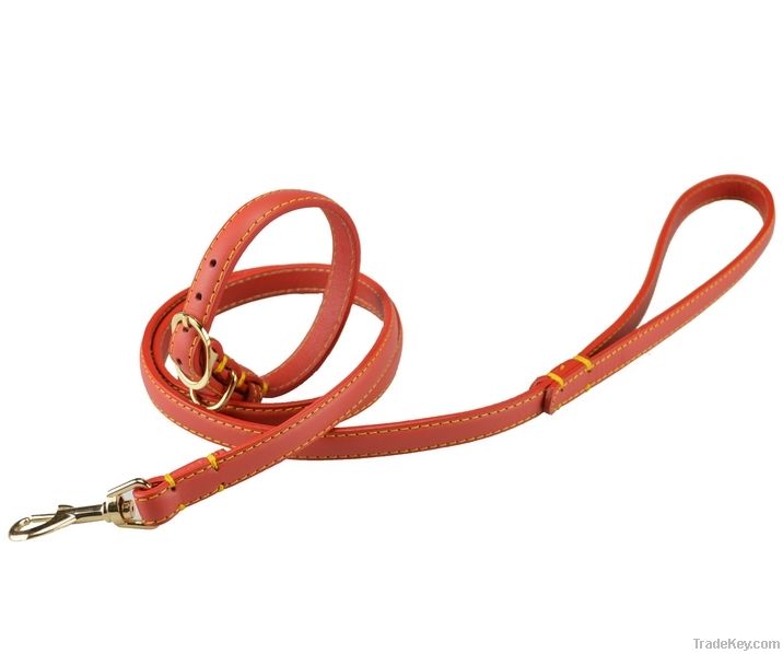 Leather Dog Collar And Leash