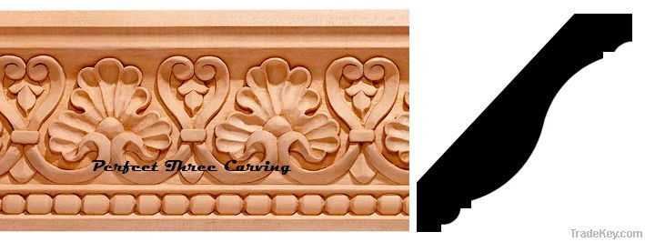 Hand carved wood moulding