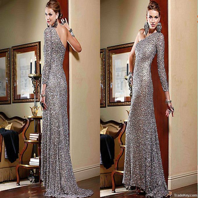 New Arival Sexy Full Sequins Evening Dress