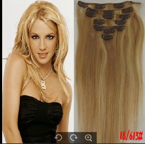 Clips in hair extension