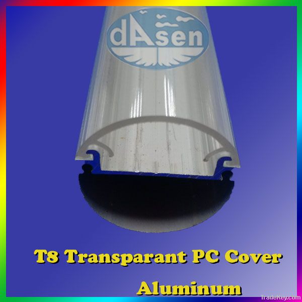 Ellipse T8 LED Lighting Diffusion PC Cover Lampshade Tube Aluminum LED