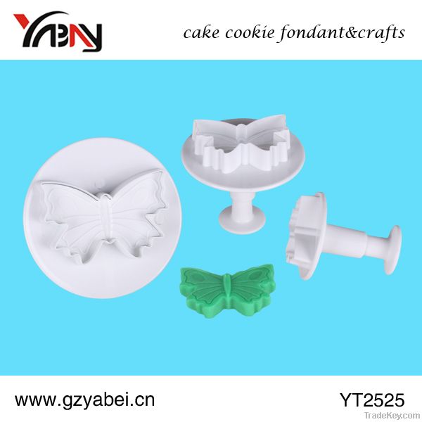 Cake decoration butterfly plastic pastry plunger cutters