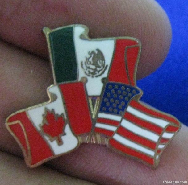 Imi hard enamel flag metal lapel pin badge