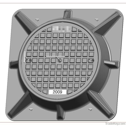 FRP Round Manhole Cover For Power Grid/Substation/SMC material/Dual La