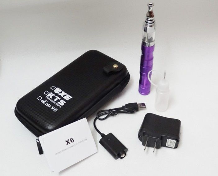 Colorful e cigarette X6 e-cig with atomizer 1300mAh with variable voltage