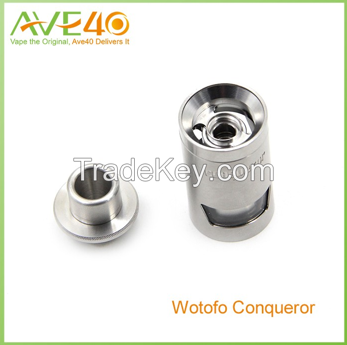 2016 New Conception Design RTA Atomizer Conqueror 100% Original Wotofo 4ml Conqueror RTA Tank with Dual Postless Buid Deck