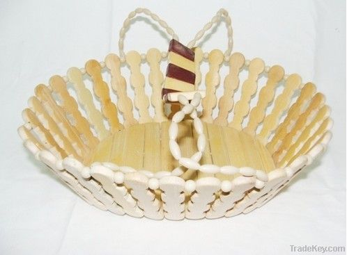 Bamboo weaving collapsible basket, bamboo fruit basket, bamboo basket