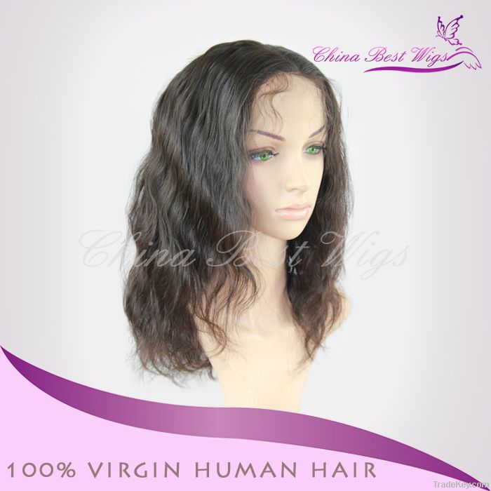 full lace wigs brazilian hair 12 inch natural color body wave