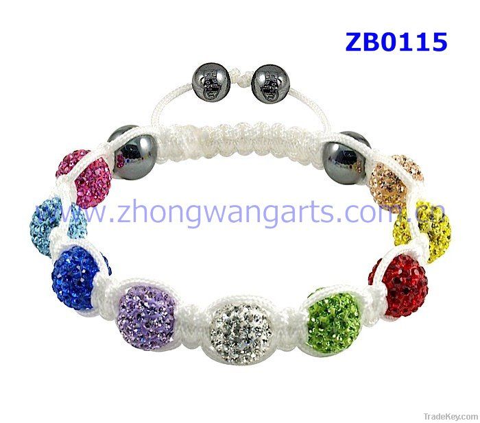 Hot!!! High quality colorful shamballa bracelets wholesale