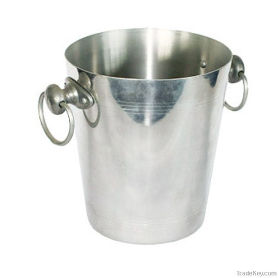 Stainless Steel Ice Bucket With Plastic Handle
