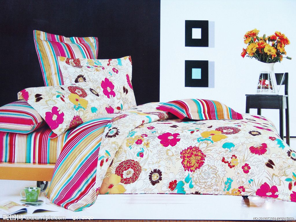 printed bed set